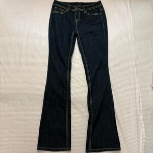 00s dark wash Earl Jean flare jeans